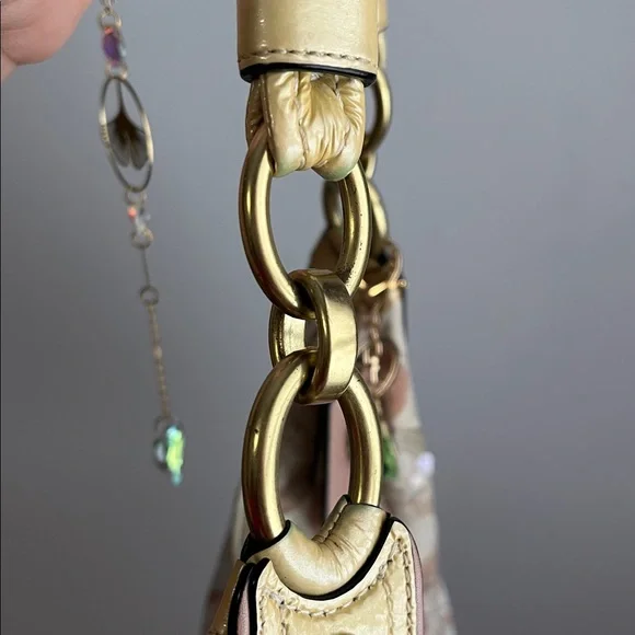 Coach Kristen Pink and Cream Sequin Shoulder Bag - Picture 13 of 15